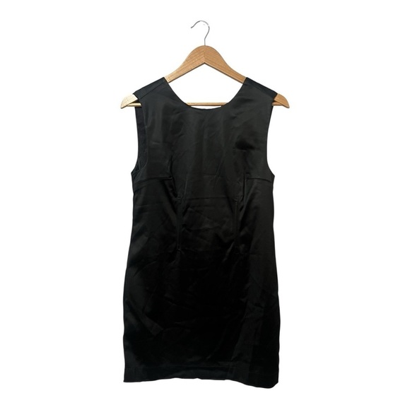 Revolve L'Academie Ames Mini Dress in Black Size Small NWT LBD Satin Read Note - Picture 2 of 8